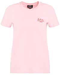 A.P.C. - Denise Cotton Crew-Neck T-Shirt - Lyst
