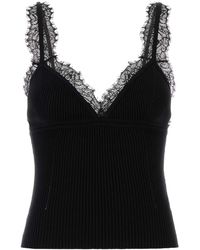 Blumarine - Black Viscose Blend Tank Top - Lyst