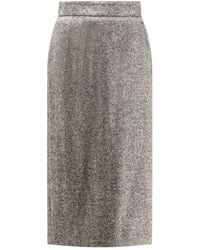 Dolce & Gabbana - Virgin Wool Midi Pencil Skirt - Lyst