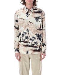 Palm Angels - Hawaiian Printed Long-sleeved Shirt - Lyst