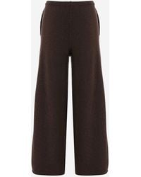 Bruno Manetti - Wool And Cashmere Knit Trousers Virgin - Lyst