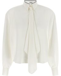 Brunello Cucinelli - Silk Blouse - Lyst