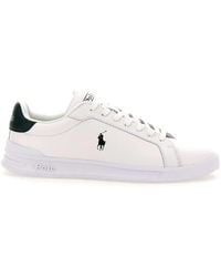 Polo Ralph Lauren - Heritage Court Ii Branded Leather Low-top Trainers - Lyst