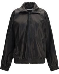 Acne Studios - Leather Jacket High Collar Lambskin Puffer - Lyst