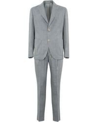 Eleventy - Single-Breasted Linen And Wool Suit - Lyst