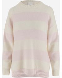 Allude - Wool And Cashmere Blend Striped Sweater - Lyst