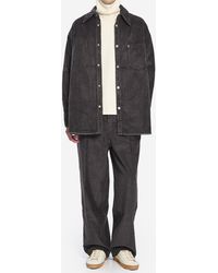 Ami Paris - Logo Patch Corduroy Overshirt Clothing Coats & Jackets - Lyst