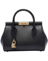 Dolce & Gabbana - Leather Shoulder Bag With Dg Logo - Lyst