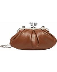Weekend by Maxmara - Clutch Bag Prati Tan Leather Handbags - Lyst