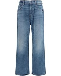 7FOR - Wide-Leg Jeans Cotton - Lyst