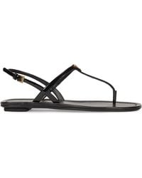 Prada - Flip-Flops Patent Leather Calfskin Sandal - Lyst