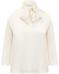 Jucca - Top With Bow - Lyst