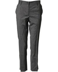 Dolce & Gabbana - Check Tartan Virginwool Dress Pants Virgin Wool - Lyst