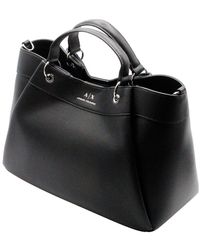 Armani - Handbag And Shoulder Bag Made Of Soft Faux Leather With Closure Button And Front Logo. Internal Pockets. - Lyst