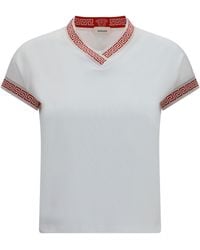 Versace - T-Shirt Greca V-Neck - Lyst
