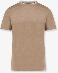 BOSS - Cotton And Silk T-Shirt - Lyst