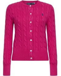 Polo Ralph Lauren - Accent Cable-Knit Cardigan - Lyst
