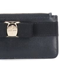 Ferragamo - Vara Bow Detailed Card Holder - Lyst