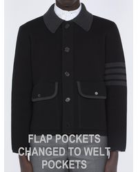 Thom Browne - Polo Collar Work Jacket - Lyst