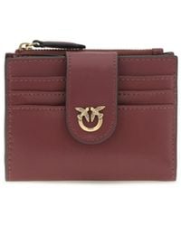 Pinko - Leather Wallet With Logo Ribes Intenso-Antique - Lyst