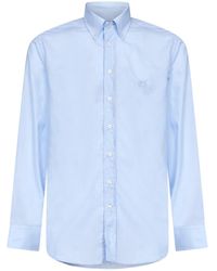 Etro - Cotton Button-Down Logo Shirt - Lyst
