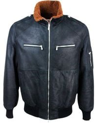 Brunello Cucinelli - Suede Shearling Bomber Jacket With Zip Closure And Knitted Cuffs And Bottom - Lyst