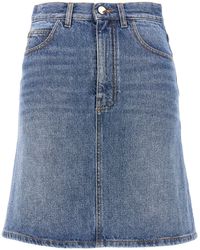 Chloé - Denim Mini Skirt Skirts - Lyst