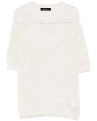 Fabiana Filippi - Openwork Crewneck T-Shirt - Lyst