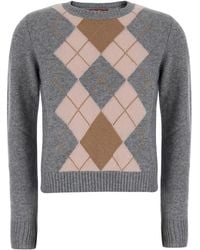 Max Mara - Sweater V-Neck Wool-Cashmere Tops - Lyst
