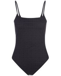 Givenchy - Black One Piece Swimsuit In 4g Recycled Nylon - Lyst