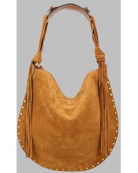 Isabel Marant - Hobo Bag Oskan Soft Calf Velvet Leather Shoulder - Lyst
