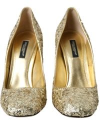 Dolce & Gabbana - Sequin Crystal Heels Pumps Shoes - Lyst