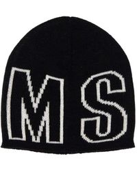 MSGM - Beanie Hat With Logo - Lyst