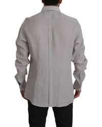 Dolce & Gabbana - Linen Long Sleeves Formal Shirt - Lyst
