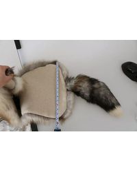 Dolce & Gabbana - Fox Tail Fur Shawl Neck Wrap Cover Collar Scarf (Volpe Frost) - Lyst