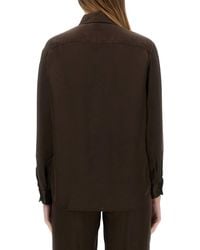 Aspesi - Relaxed Fit Shirt Viscose - Lyst