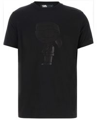 Karl Lagerfeld - Stretch Cotton T-Shirt With Logo - Lyst