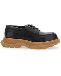McQueen - Derby Shoes With Engraved Logo And Platform - Lyst