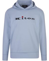 Kiton - Light Hoodie With Logo - Lyst