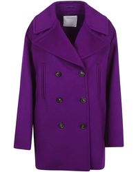 Sportmax - Double-breasted Peacoat - Lyst