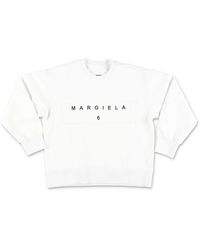 MM6 by Maison Martin Margiela Felpa Bianca In Cotone - White