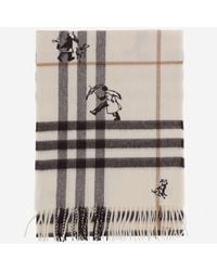 Burberry - Cashmere Scarf With Check Pattern - Lyst