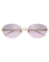 Cartier - Cartier Eyewear Ct0642Sa003 Oval Rimless Sunglasses - Lyst