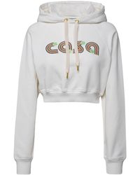 Casablancabrand - White Cotton Sweatshirt - Lyst