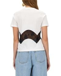 Nina Ricci - Jersey T-Shirt With Lace Insert Main Material: Cotton T-Shirts - Lyst