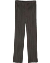 Pleats Please Issey Miyake - January Pleated Cropped Trousers - Lyst