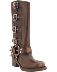 Miu Miu - Calf Leather Boots Upper - Lyst