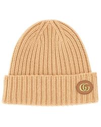 Gucci - Double G Knitted Beanie - Lyst