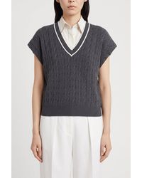 Brunello Cucinelli - Dark Cotton Sweater - Lyst