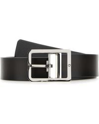 Montblanc - Dark Leather Reversible Belt - Lyst